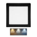 LED Stropna svetilka RAFA LED/25W/230V 3000/4000/6000K 30x30 cm črna