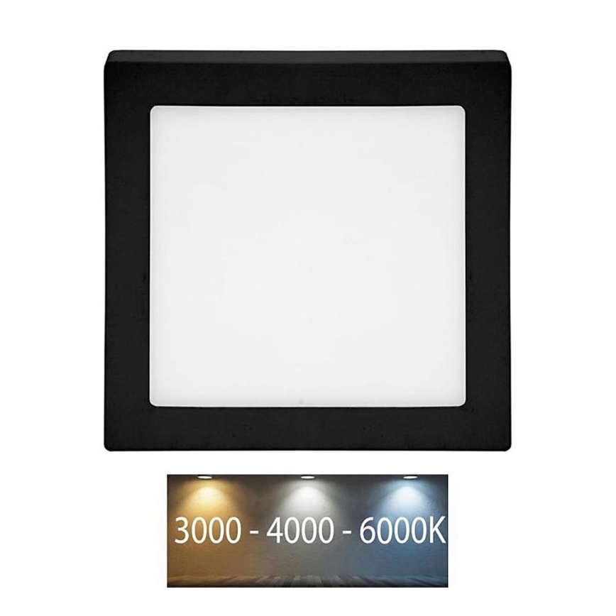 LED Stropna svetilka RAFA LED/25W/230V 3000/4000/6000K 30x30 cm črna