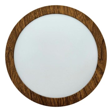 LED Stropna svetilka RING LED/12W/230V 4200K pr. 16 cm rjava