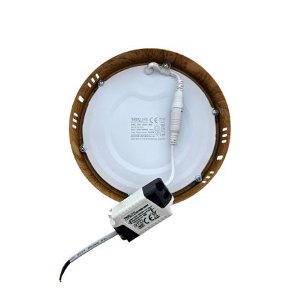 LED Stropna svetilka RING LED/12W/230V 4200K pr. 16 cm rjava