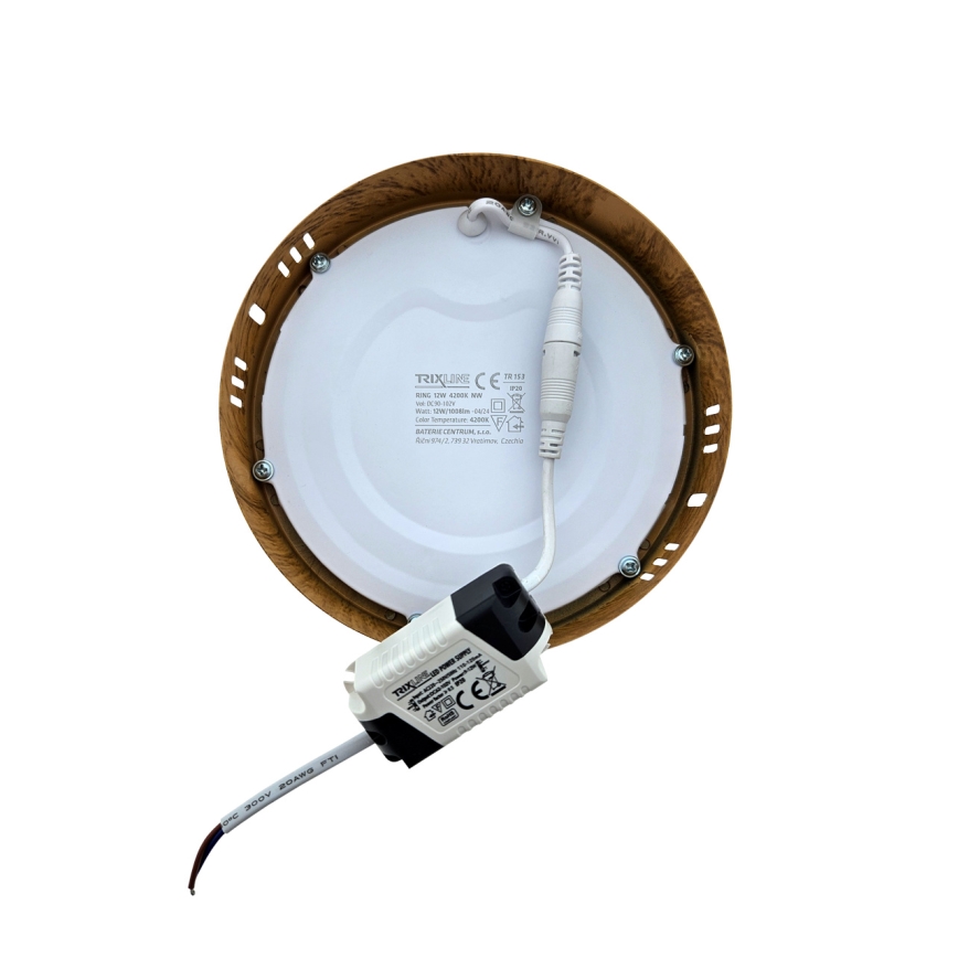 LED Stropna svetilka RING LED/12W/230V 4200K pr. 16 cm rjava