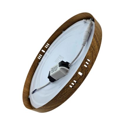 LED Stropna svetilka RING LED/24W/230V 4200K pr. 28,5 cm rjava