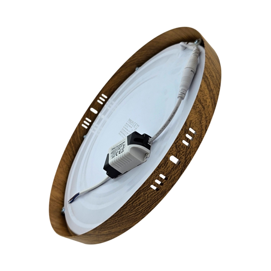 LED Stropna svetilka RING LED/24W/230V 4200K pr. 28,5 cm rjava