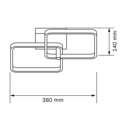 LED stropna svetilka ROBERT LED/25W/230V 25x38 cm črna