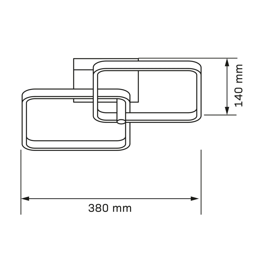 LED stropna svetilka ROBERT LED/25W/230V 25x38 cm črna