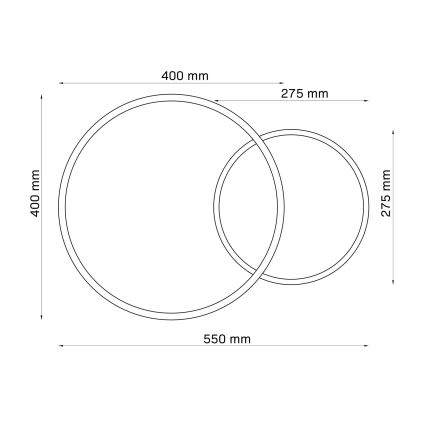 LED Stropna svetilka ROMAN LED/33W/230V 4000K črna