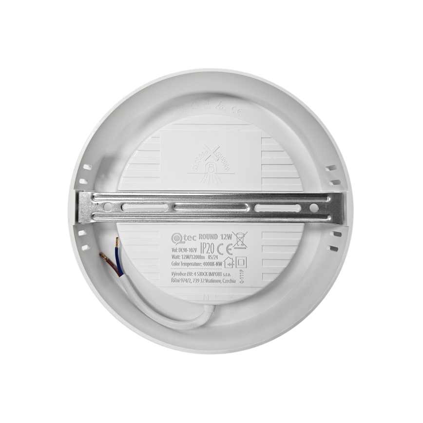LED Stropna svetilka ROUND LED/12W/230V 4000K pr. 16,7 cm bela
