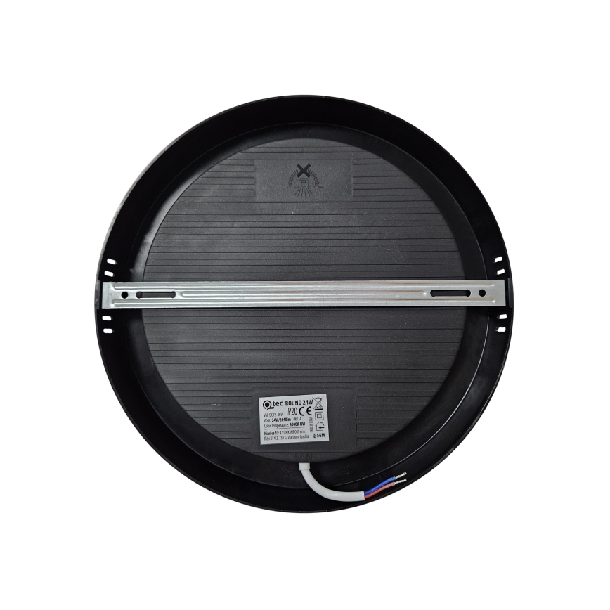 LED Stropna svetilka ROUND LED/24W/230V 4000K pr. 28,8 cm črna
