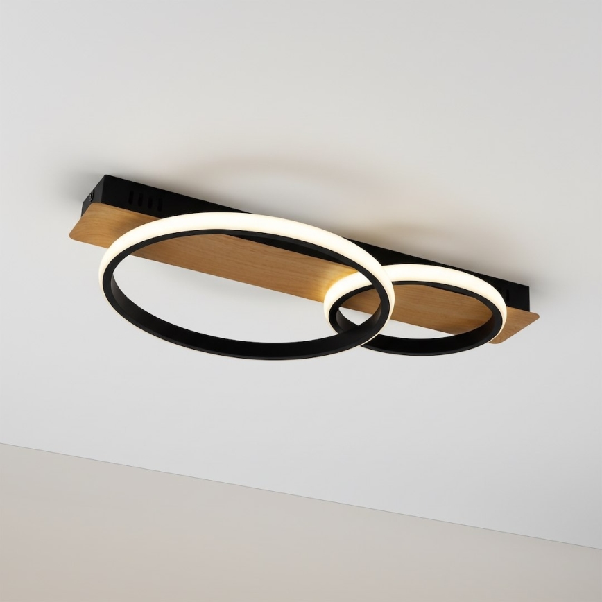 LED stropna svetilka ROWENA LED/14W/230V črna/rjava