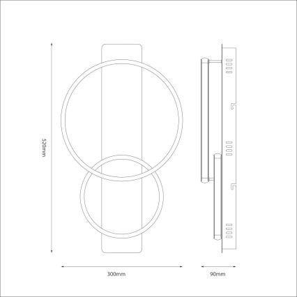 LED stropna svetilka ROWENA LED/14W/230V črna/rjava