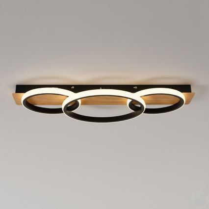 LED Stropna svetilka ROWENA LED/18W/230V črna/rjava