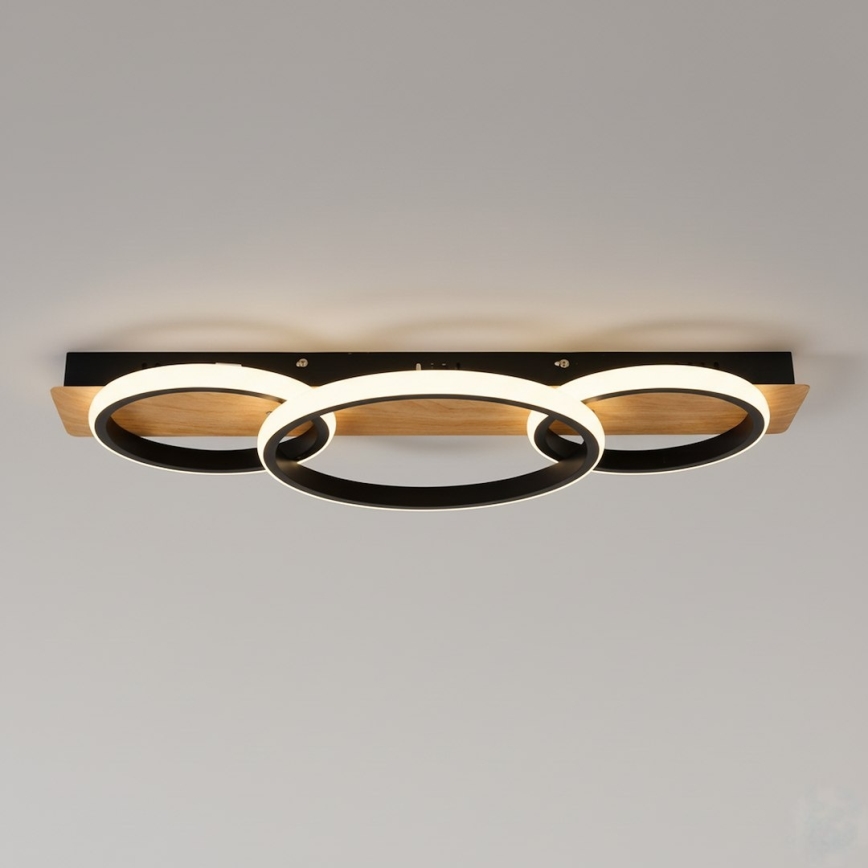 LED Stropna svetilka ROWENA LED/18W/230V črna/rjava