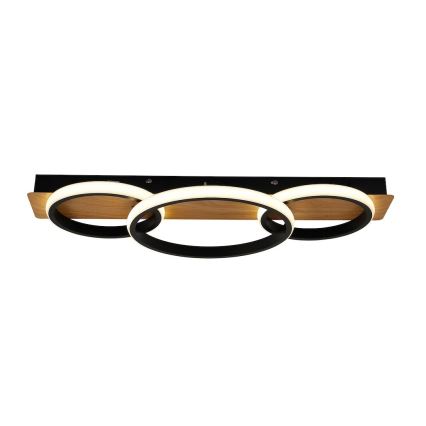 LED Stropna svetilka ROWENA LED/18W/230V črna/rjava