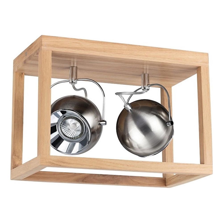 LED Stropna svetilka ROY 2xGU10/5W/230V mat hrast