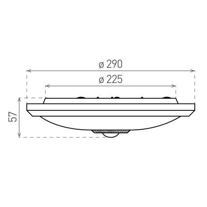 LED stropna svetilka s senzorjem gibanja in senzorjem sumraka LED/16W/230V premer 29 cm bela