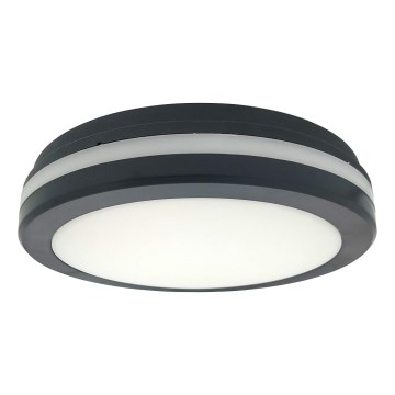 LED stropna svetilka s senzorjem gibanja LED/20W/230V 3000/4000/6500K premer 23 cm IP54 antracit