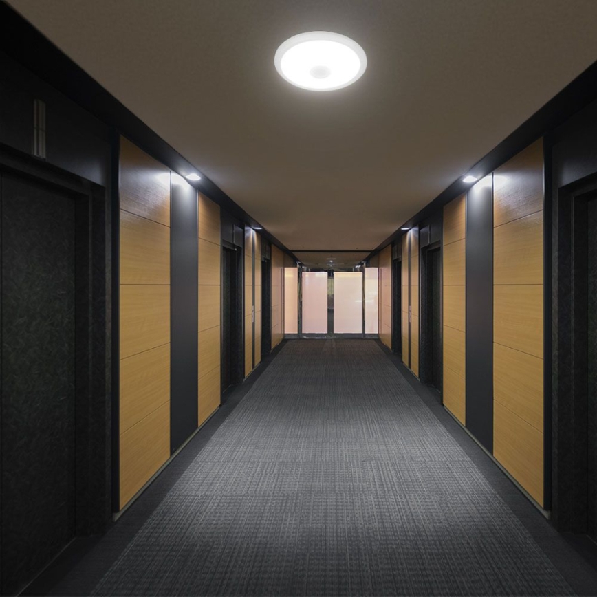 LED Stropna svetilka s senzorjem SAMSUNG CHIP LED/12W/230V 3000/4000/6000K pr. 29 cm bela