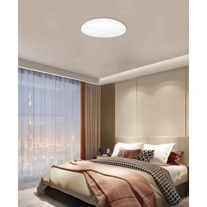 LED Stropna svetilka z motion in dusk senzor LED/24W/230V 4000K pr. 32,5 cm bela