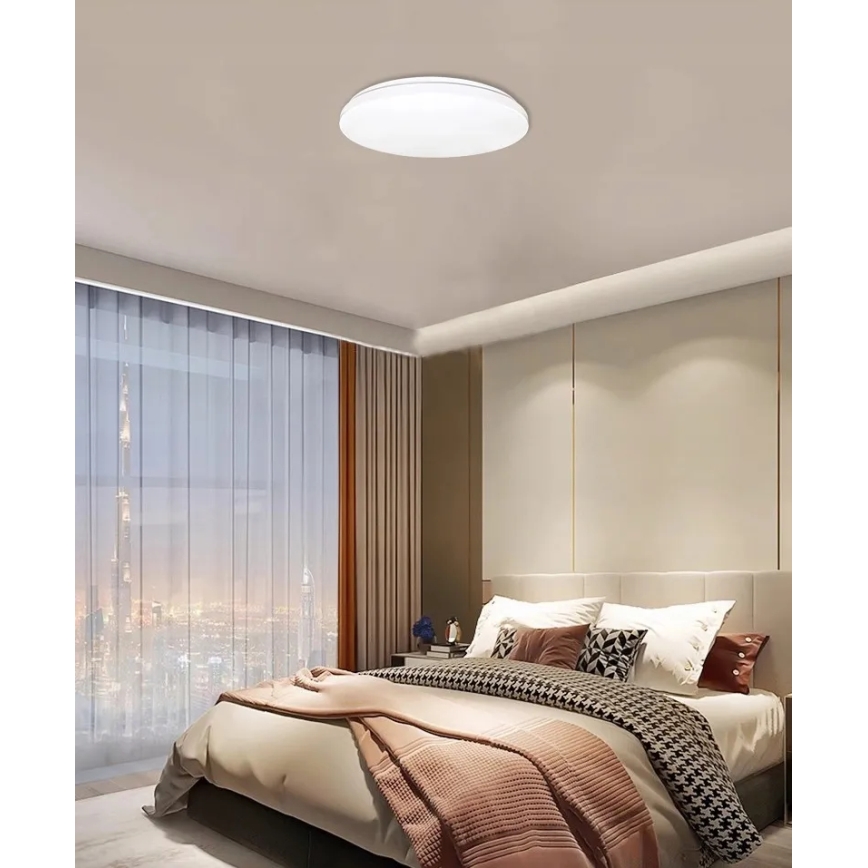 LED Stropna svetilka z motion in dusk senzor LED/24W/230V 4000K pr. 32,5 cm bela