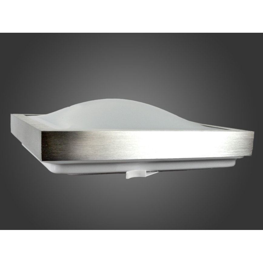 LED stropna svetilka z zaznavalom gibanja in senzorjem mraka VITALI LED/24W/230V 4000K 33x33 cm matiran krom
