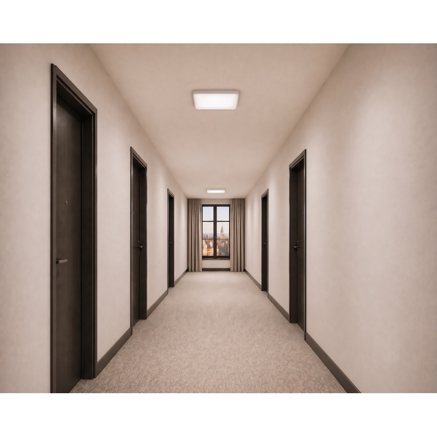 LED stropna svetilka z senzorjem gibanja in senzorjem mraka WILTON LED/24W/230V 4000K 33x33 cm bela