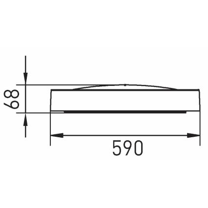 LED Stropna svetilka SAMER LED/40W/230V 4000K