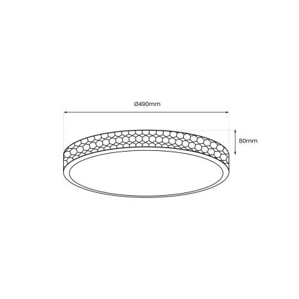 LED Stropna svetilka SHINY LED/34W/230V prozorna