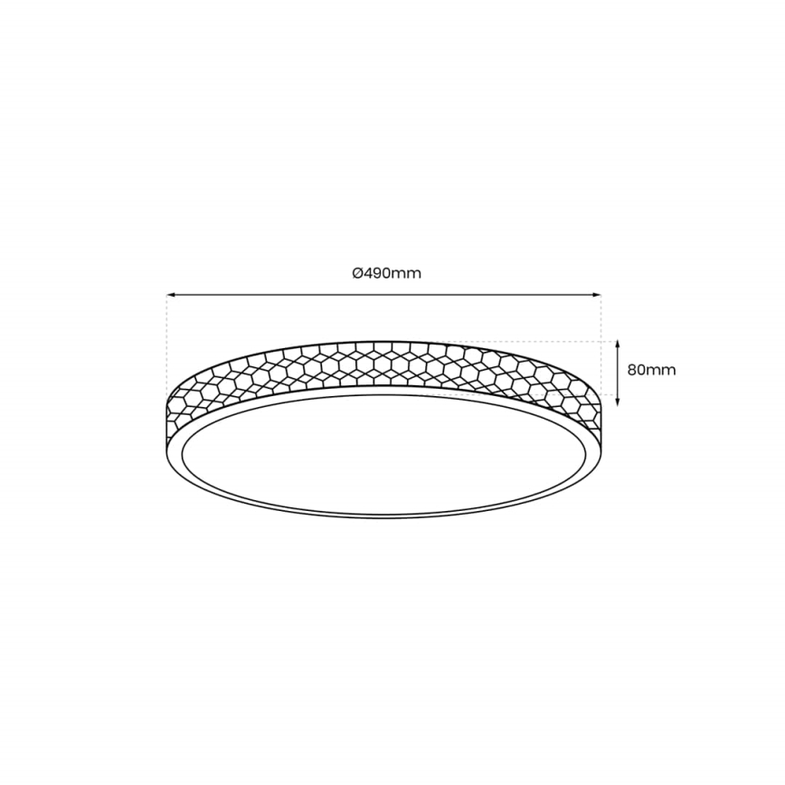 LED Stropna svetilka SHINY LED/34W/230V prozorna