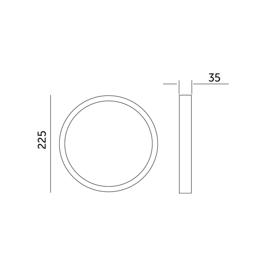 LED Stropna svetilka SIGARO CIRCLE LED/18W/230V 4000K IP40