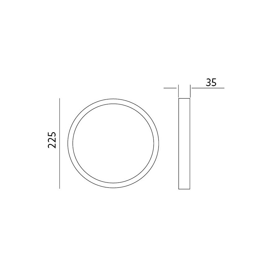 LED Stropna svetilka SIGARO CIRCLE LED/24W/230V 4000K IP40