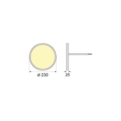 LED stropna svetilka SIMEN LED/18W/230V 4000K IP40 premer 23 cm bela UGR19