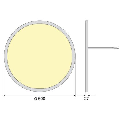 LED stropna svetilka SIMEN LED/50W/230V 4000K IP40 premer 60 cm bela UGR19