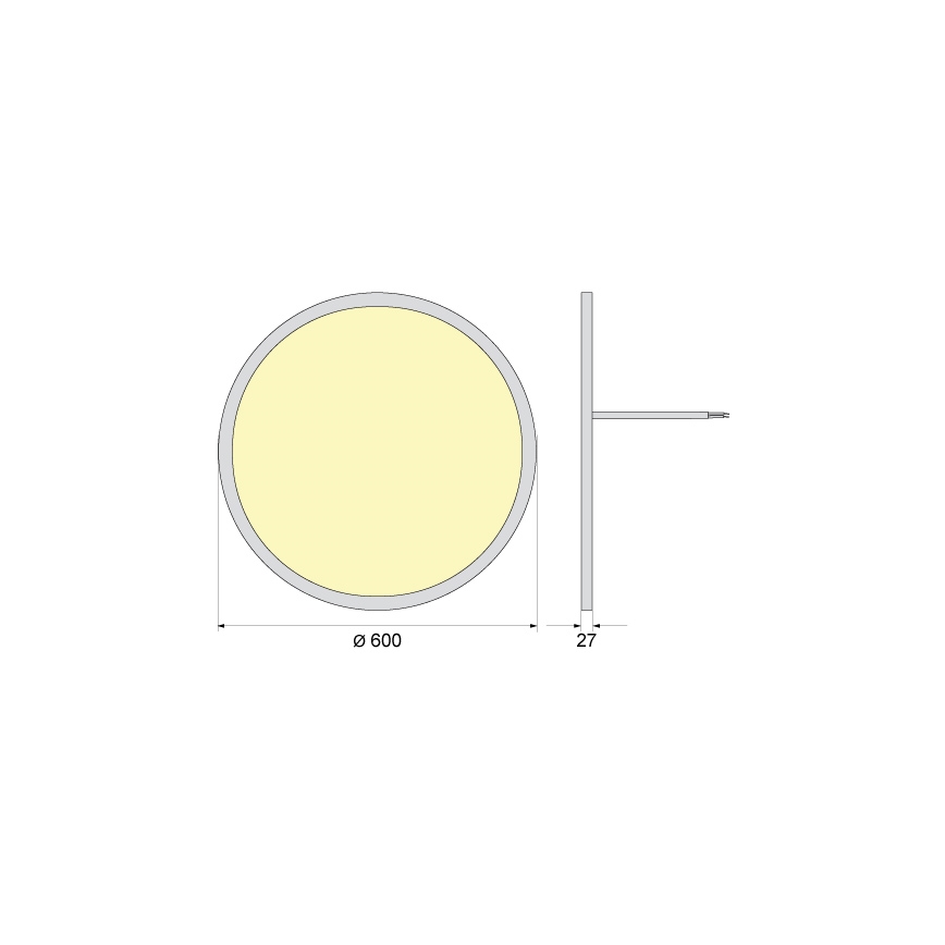 LED stropna svetilka SIMEN LED/50W/230V 4000K IP40 premer 60 cm bela UGR19
