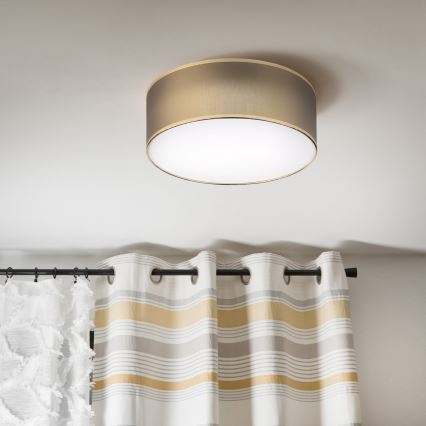 LED stropna svetilka SIRJA, 20 W, 230 V, 4000 K, premer 35 cm, rjava/zlata