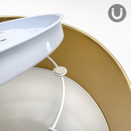 LED stropna svetilka SIRJA, 20 W, 230 V, 4000 K, premer 35 cm, rjava/zlata