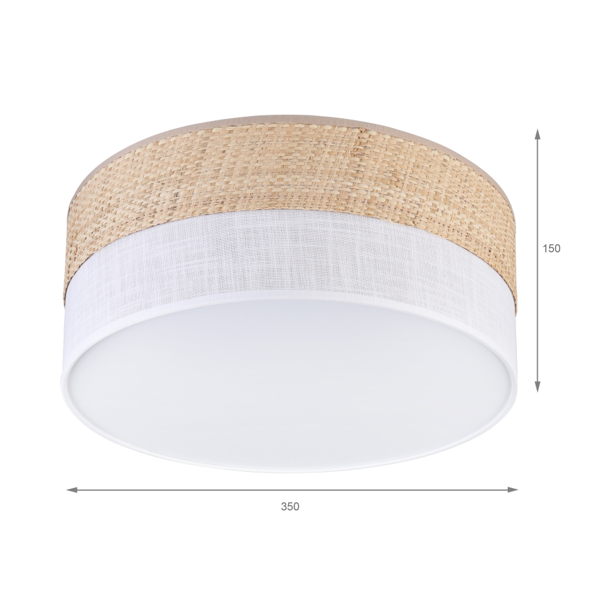 LED stropna svetilka SIRJA BOHO LED/20W/230V 4000K Ø 35 cm bež/bela