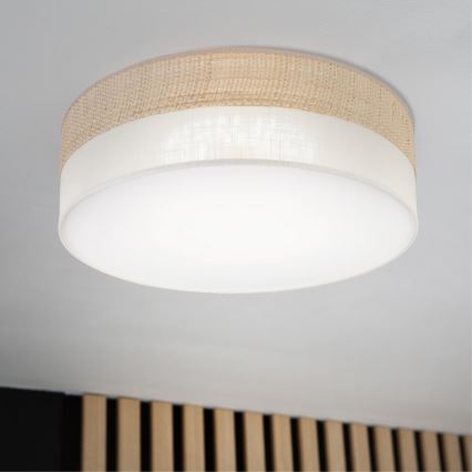 LED stropna svetilka SIRJA BOHO LED/36W/230V 4000K Ø 45 cm bežna/kremna