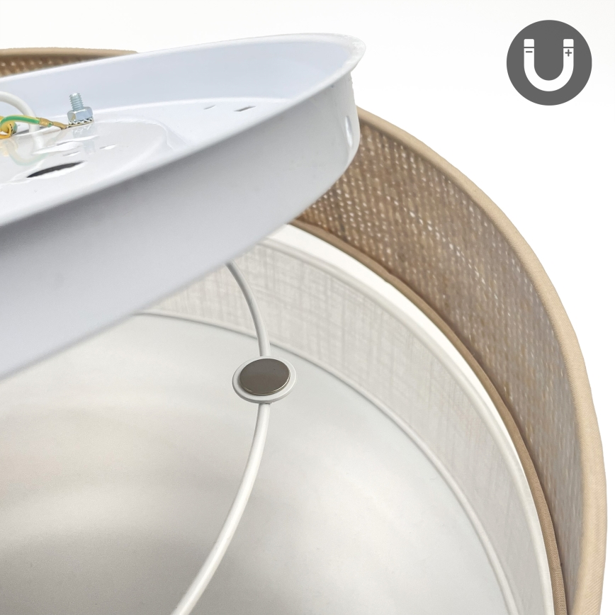 Stropna LED svetilka SIRJA BOHO LED/36W/230V 4000K Ø 45 cm bež/bela