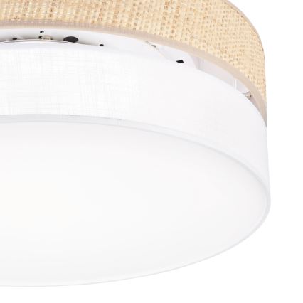 Stropna LED svetilka SIRJA BOHO LED/36W/230V 4000K Ø 45 cm bež/bela