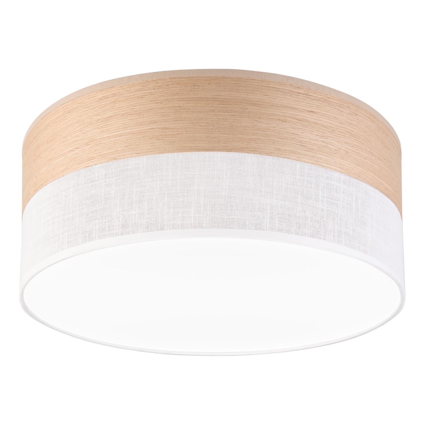 LED Stropna svetilka SIRJA WOOD LED/20W/230V pr. 35 cm bela/hrast