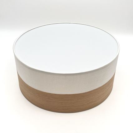 LED Stropna svetilka SIRJA WOOD LED/20W/230V pr. 35 cm bela/hrast