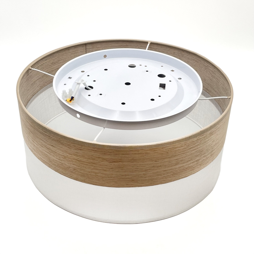 LED Stropna svetilka SIRJA WOOD LED/20W/230V pr. 35 cm bela/hrast