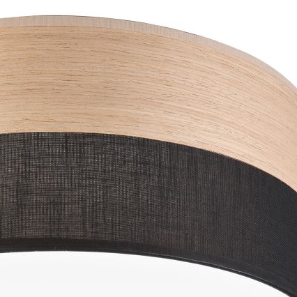 LED Stropna svetilka SIRJA WOOD LED/20W/230V pr. 35 cm črna/hrast