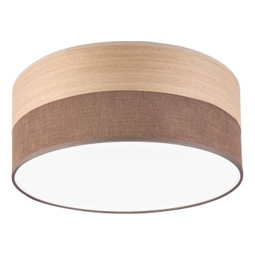 LED Stropna svetilka SIRJA WOOD LED/20W/230V pr. 35 cm rjava/hrast