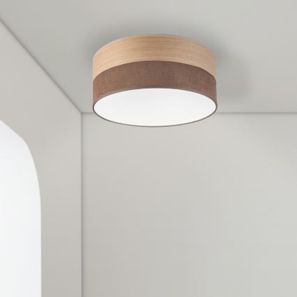 LED Stropna svetilka SIRJA WOOD LED/20W/230V pr. 35 cm rjava/hrast