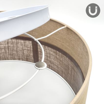LED Stropna svetilka SIRJA WOOD LED/20W/230V pr. 35 cm rjava/hrast