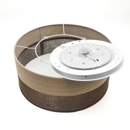 LED Stropna svetilka SIRJA WOOD LED/20W/230V pr. 35 cm rjava/hrast