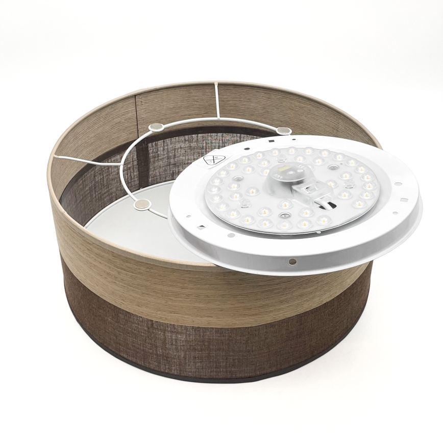 LED Stropna svetilka SIRJA WOOD LED/20W/230V pr. 35 cm rjava/hrast
