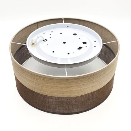 LED Stropna svetilka SIRJA WOOD LED/20W/230V pr. 35 cm rjava/hrast