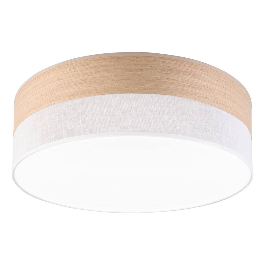 LED Stropna svetilka SIRJA WOOD LED/36W/230V pr. 45 cm bela/hrast